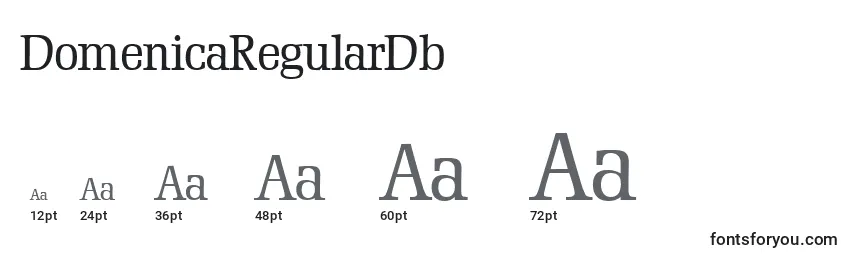 DomenicaRegularDb Font Sizes
