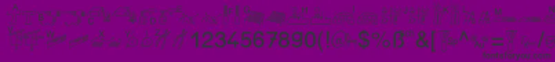 SpAnlaut6Db Font – Black Fonts on Purple Background