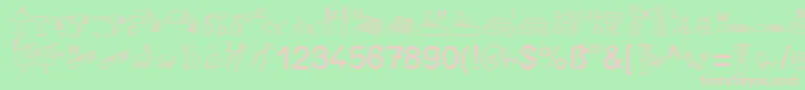 SpAnlaut6Db Font – Pink Fonts on Green Background