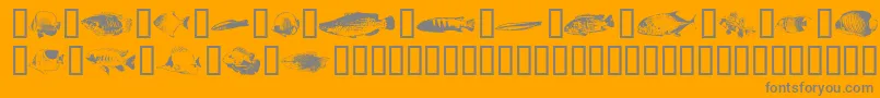 fuente Fishpoa – Fuentes Grises Sobre Fondo Naranja