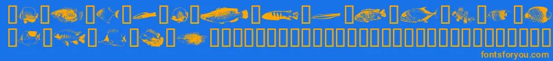 Lisätietoja Fishpoa-fontista Fishpoa-fontti – oranssit fontit sinisellä taustalla