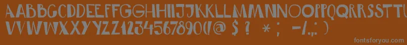 DkRumDoodle Font – Gray Fonts on Brown Background