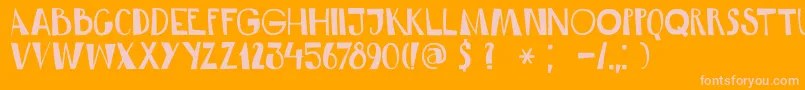 More about DkRumDoodle Font DkRumDoodle Font – Pink Fonts on Orange Background
