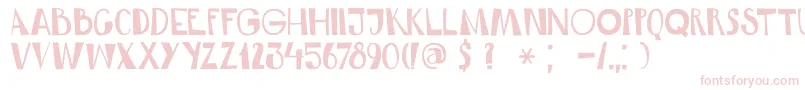 DkRumDoodle Font – Pink Fonts on White Background