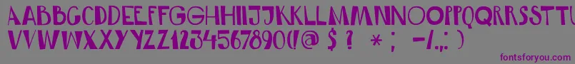 DkRumDoodle Font – Purple Fonts on Gray Background
