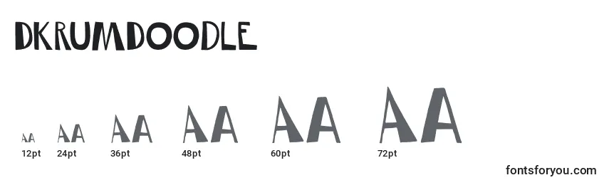 DkRumDoodle Font Sizes