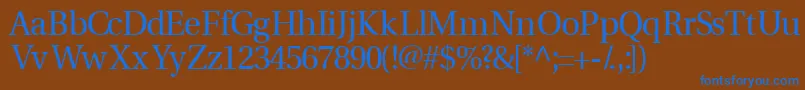 Veracityssk Font – Blue Fonts on Brown Background
