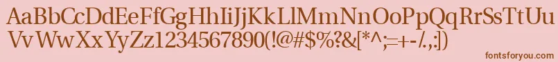 Veracityssk Font – Brown Fonts on Pink Background