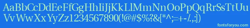 Veracityssk Font – Green Fonts on Blue Background