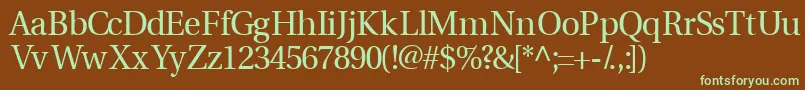 Veracityssk Font – Green Fonts on Brown Background