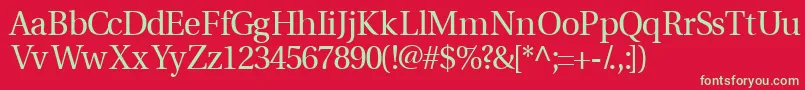 Veracityssk Font – Green Fonts on Red Background