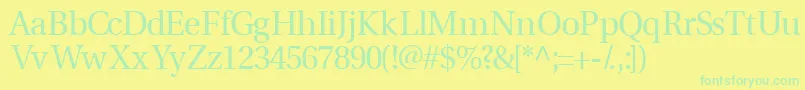 Veracityssk Font – Green Fonts on Yellow Background