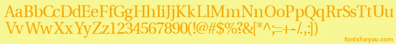 Veracityssk Font – Orange Fonts on Yellow Background