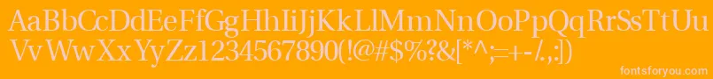 Veracityssk Font – Pink Fonts on Orange Background
