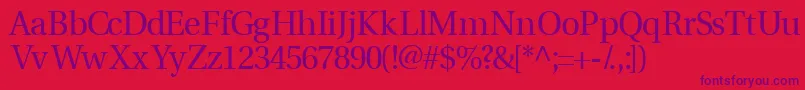 Veracityssk Font – Purple Fonts on Red Background