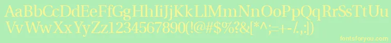Veracityssk Font – Yellow Fonts on Green Background