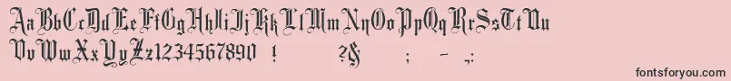 フォントMinsterNo1 – ピンクの背景に黒い文字