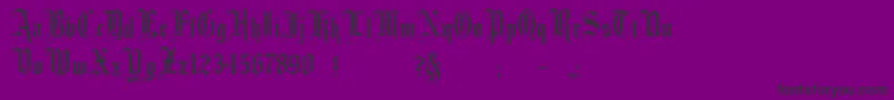 フォントMinsterNo1 – 紫の背景に黒い文字