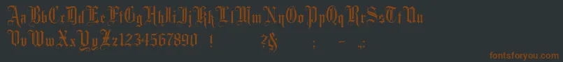 MinsterNo1 Font – Brown Fonts on Black Background