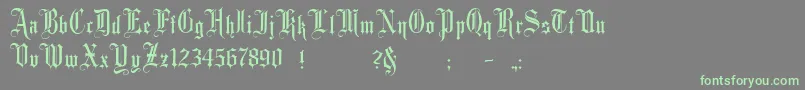 MinsterNo1 Font – Green Fonts on Gray Background