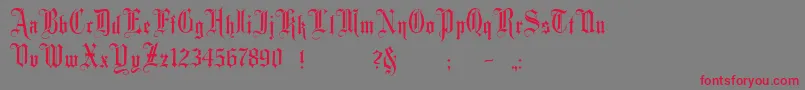 MinsterNo1 Font – Red Fonts on Gray Background