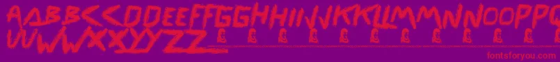 Renegades Font – Red Fonts on Purple Background