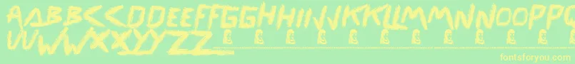 Renegades Font – Yellow Fonts on Green Background