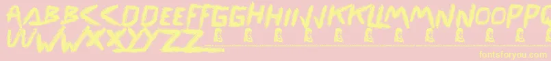 Шрифт Renegades – жёлтые шрифты на розовом фоне