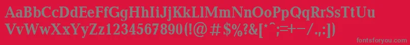 BalticaBold86b Font – Gray Fonts on Red Background