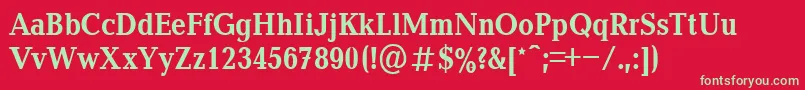 BalticaBold86b Font – Green Fonts on Red Background