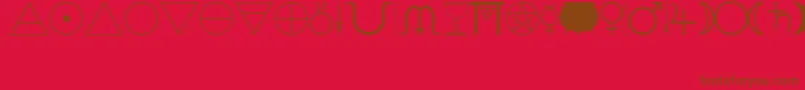 Woolbats Font – Brown Fonts on Red Background
