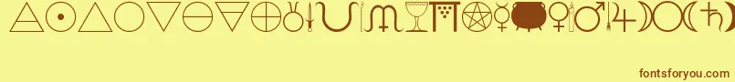 Woolbats Font – Brown Fonts on Yellow Background