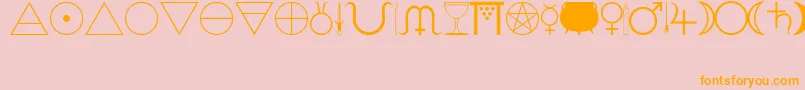 Woolbats Font – Orange Fonts on Pink Background