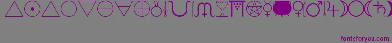 Woolbats Font – Purple Fonts on Gray Background