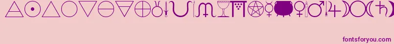 Woolbats Font – Purple Fonts on Pink Background