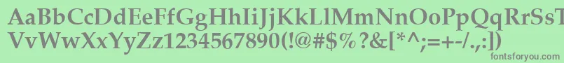 フォントLatinopal6Boldsh – 緑の背景に灰色の文字