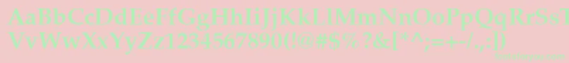 Latinopal6Boldsh Font – Green Fonts on Pink Background