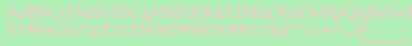 Latinopal6Boldsh Font – Pink Fonts on Green Background