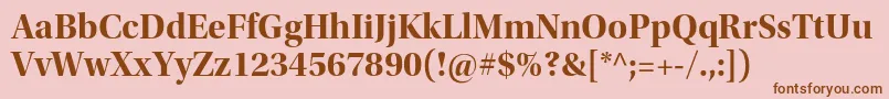 UtopiastdBolddisp Font – Brown Fonts on Pink Background