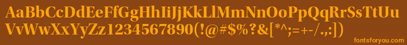 UtopiastdBolddisp Font – Orange Fonts on Brown Background