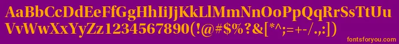 UtopiastdBolddisp Font – Orange Fonts on Purple Background