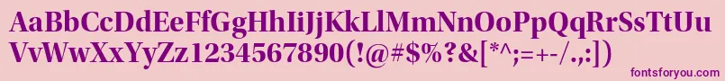UtopiastdBolddisp Font – Purple Fonts on Pink Background