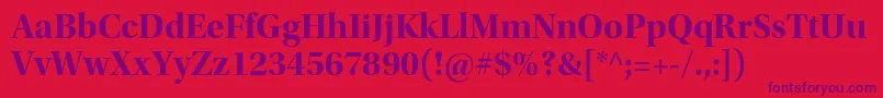 UtopiastdBolddisp Font – Purple Fonts on Red Background