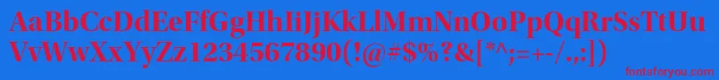 UtopiastdBolddisp Font – Red Fonts on Blue Background