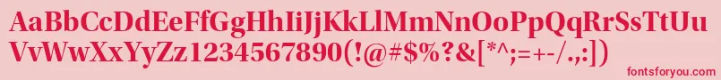 UtopiastdBolddisp Font – Red Fonts on Pink Background