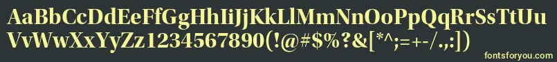 UtopiastdBolddisp Font – Yellow Fonts on Black Background