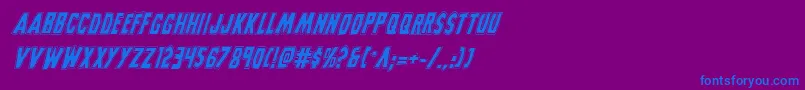 Grimghostcollegeital Font – Blue Fonts on Purple Background