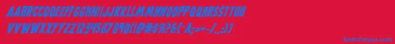 fuente Grimghostcollegeital – Fuentes Azules Sobre Fondo Rojo
