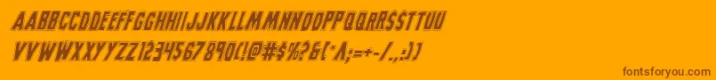 Grimghostcollegeital Font – Brown Fonts on Orange Background