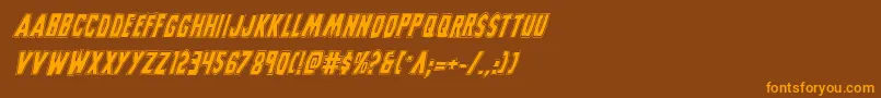 Grimghostcollegeital Font – Orange Fonts on Brown Background